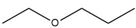 Show the condensed structure for the compound ethyl propyl ether ...