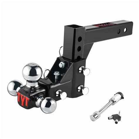 TYT Adjustable Trailer Hitch Ball Mount Tri Ball 1 7 8 X 2 X 2 5 16