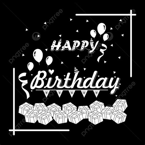 Happy Birthday Typography Vector Png Images Typography Happy Birthday