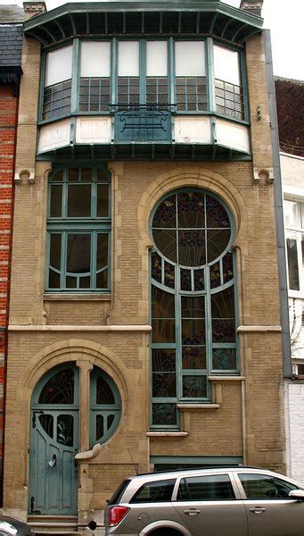 Arquitectura De Casas Fachada Art Nouveau En Bélgica