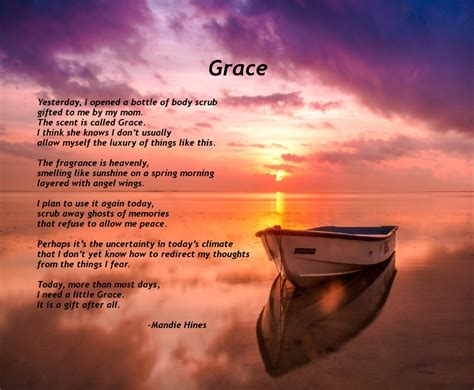 Poem Grace Mandie Hines Author