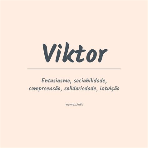 Significado Do Nome Viktor