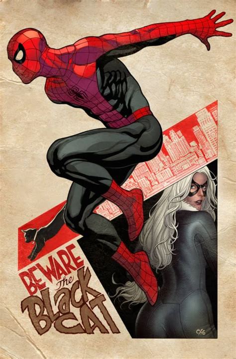 Amazing Spider Man And Black Cat Variant Cover By Frank Cho