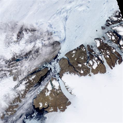 Ice Island Calves Off Petermann Glacier