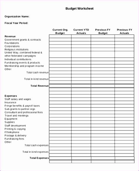 8 Non Profit Budget Template Excel - Excel Templates - Excel Templates