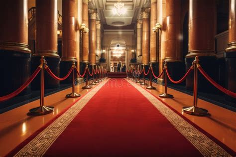 A Red Carpet Leading To a Grand Entrance, Such As a Gala or Award Show ...