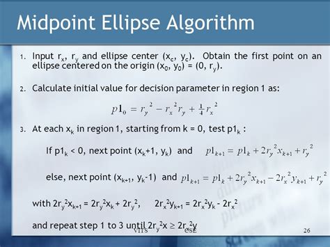 MIDPOINT CIRCLE ELLIPSE GENERARTING ALGORITHMS Ppt Video Online