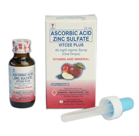 Ascorbic Acid As Sodium Ascorbate Zinc 40 Mg 5 Mg Per Ml Oral Drops Diamond Laboratories