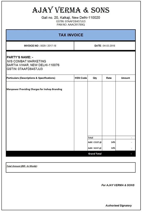 Gst Invoice Template Excel Nz A Comprehensive Guide For Seamless