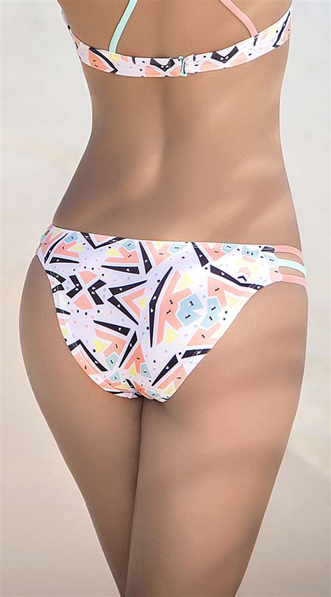 Sexy Yandy Colorful Geometric Bikini Bottom