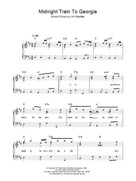 Midnight Train To Georgia | Sheet Music Direct