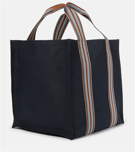 Loro Piana The Suitcase Stripe Canvas Tote Loro Piana