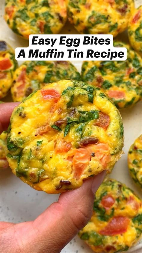 Easy Egg Bites A Muffin Tin Recipe Breakfast Recipes Casserole