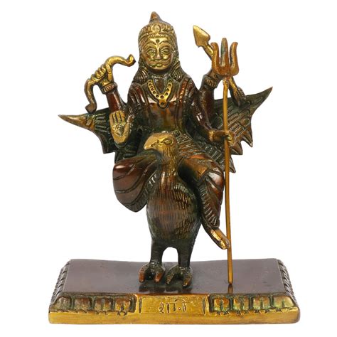 Buy Kartique Brass Shani Dev Idol for Home Decor in Multi Color Height ...