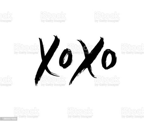 Xoxo Hand Written Phrase Isolated On White Background Stock