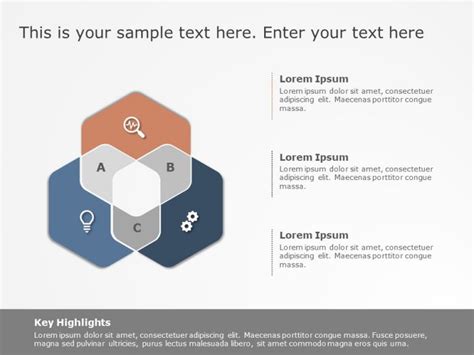 Hexagon Venn Diagram Powerpoint Template