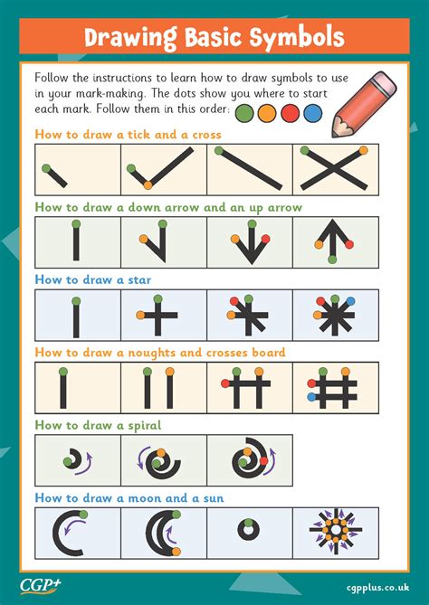 Drawing Basic Symbols Poster (Reception) | CGP Plus