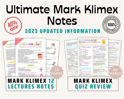 Mark Klimex Notes Mark K Lecture Notes Nclex Study Guide Nclex