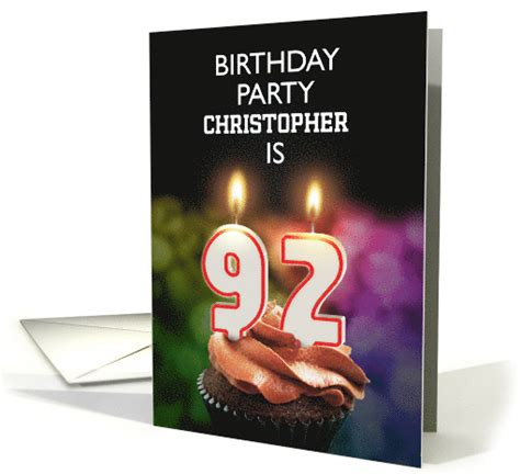 Nd Birthday Party Invitation Add A Name With Candles Card