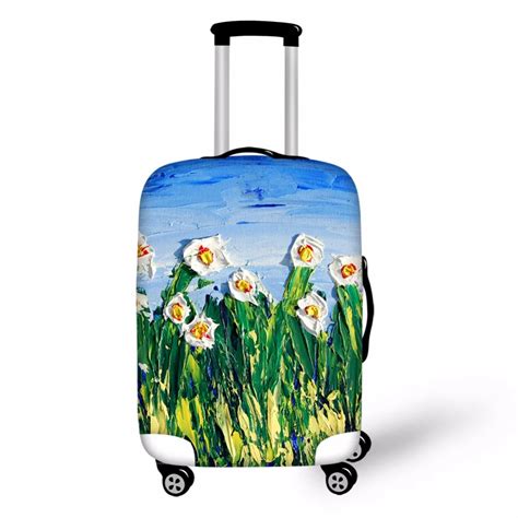 Forudesigns Flower Design Protective Luggage Cover Suitcases Bag Dust Covers Suitcase Cover