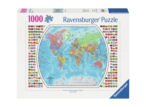 Ravensburger Political World Map Jigsaw Puzzle 1000pc Toytown – Toytown ...