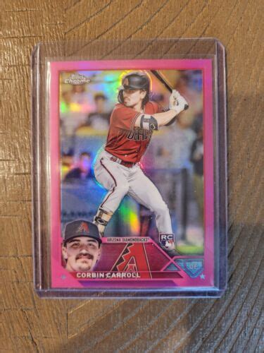 Topps Chrome Corbin Carroll Rookie Rc Pink Refractor