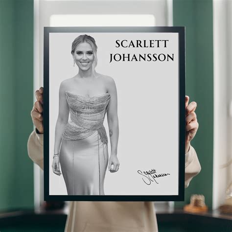 Scarlett Johansson Poster With Autograph Etsy