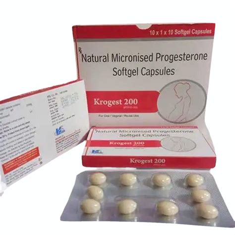 Natural Micronised Progesterone Softgel Capsules Packaging Type Box