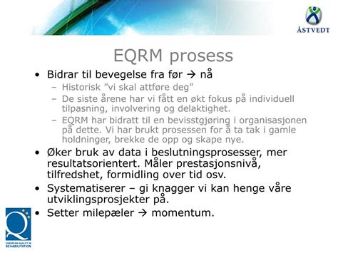 Ppt Kvalitetsutmerkelsen Eqrm Og Europeisk F U Prosjekt Powerpoint