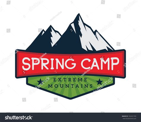 Vintage Wildlife Summer Spring Camp Camping Stock Vector Royalty Free