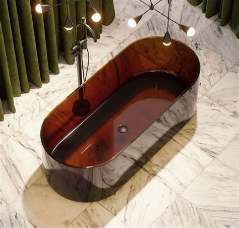 This Drop Dead Gorgeous Bathtub Made From Translucent Resin Makes A