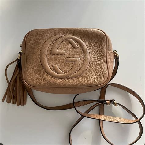 Gucci Soho Disco Crossbody Bag Pebbled Calfskin Leath Gem