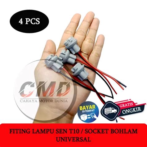 Fitting Fiting Pitting Piting Lampu Sen Socket Soket Bohlam T10 Sein