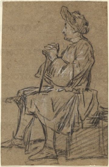 Study Of A Seated Man Recto Study Of A Male Nude Verso Photo