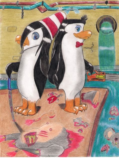 Rico And Rei Ugly Gorey Style Penguins Of Madagascar Fan Art