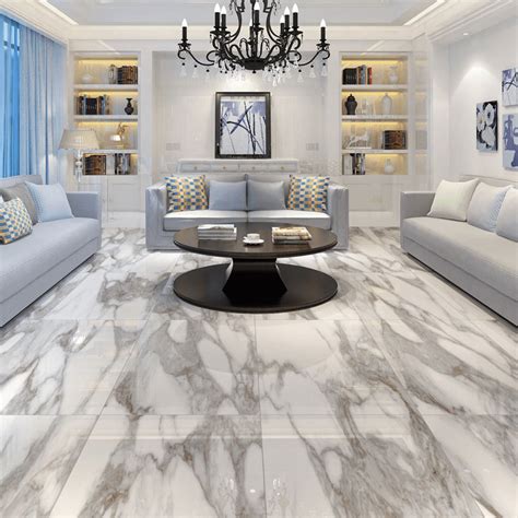 Sarzano Carrara Marble Effect Floor Tiles 600 X 1200mm