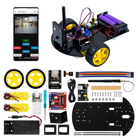 Lafvin Wd Smart Robot Car Kit Esp Cam Wifi Camera For Arduino