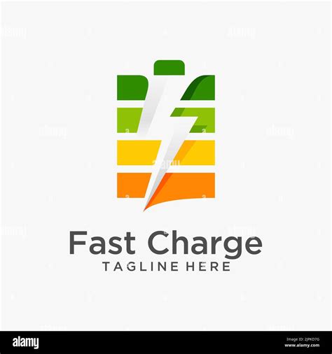 fast charge battery logo design stock vector image art alamy