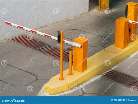 The Automatic Barrier Gates Stock Photo - Image of equipment, garage ...