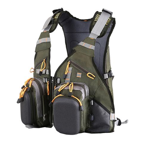 Outdoor Multi Pocket Fly Fishing Vest Backpack Chest Mesh Bag