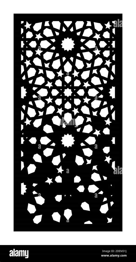 Gate Islamic Art Vector Template Cnc Decorative Pattern Jali Design