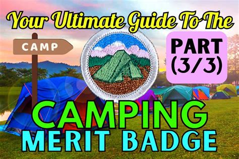 Camping Merit Badge Workbook Help And Resources Scoutsmarts