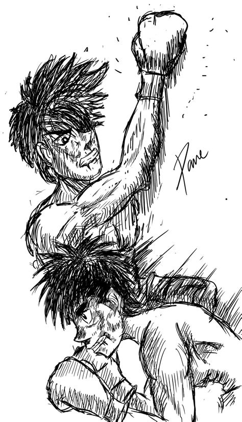 Ippo vs Sendo Sketch : r/hajimenoippo