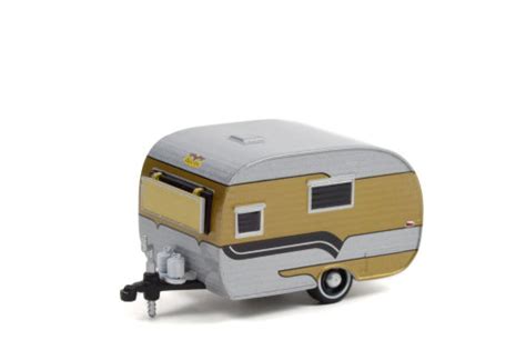 1958 Siesta Travel Trailer Silver Greenlight 34020a 164 Scale