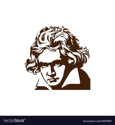 Portrait beethoven portraits famous Royalty Free Vector