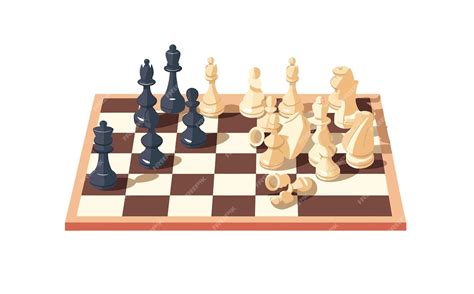 Premium Vector | Chessboard and chess pieces Strategy board game ...