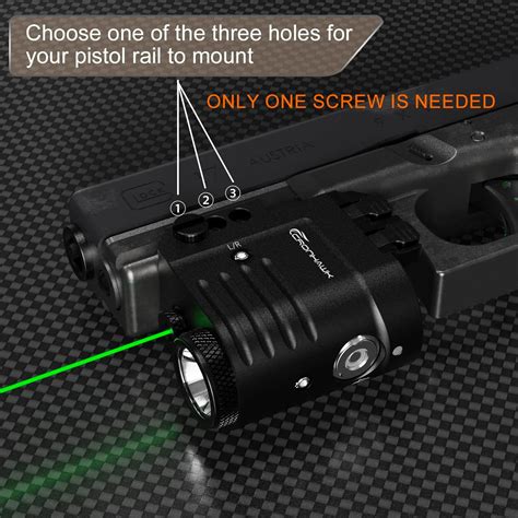 Buy CRONHAWK Pistol Laser Flashlight Combo 650 Lumen Rechargeable