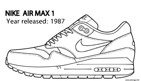 Coloriage Basket Nike Air Max Dessin Basket Imprimer