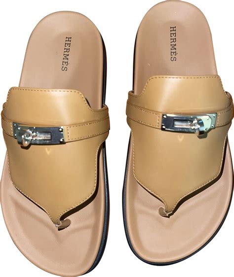 Hermes Empire Leather Sandals Shopstyle