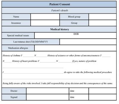 Patient Consent Form - Sample Forms